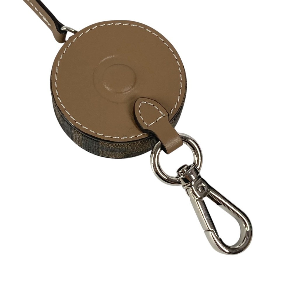 FENDI Zucca FF Logo Measuring Tape Scale Accessory Bag Charm Keychain Leather... - Picture 6 of 7
